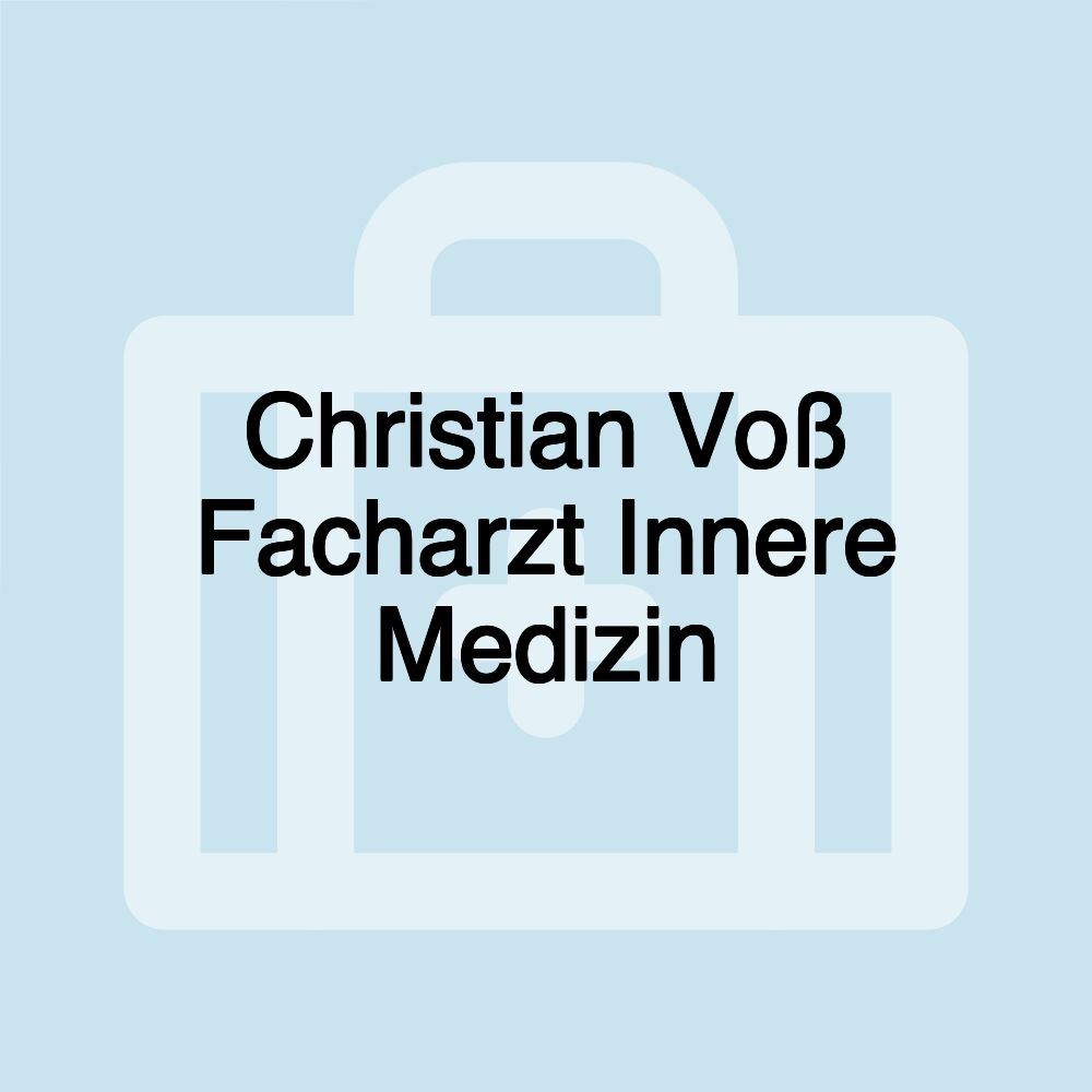 Christian Voß Facharzt Innere Medizin