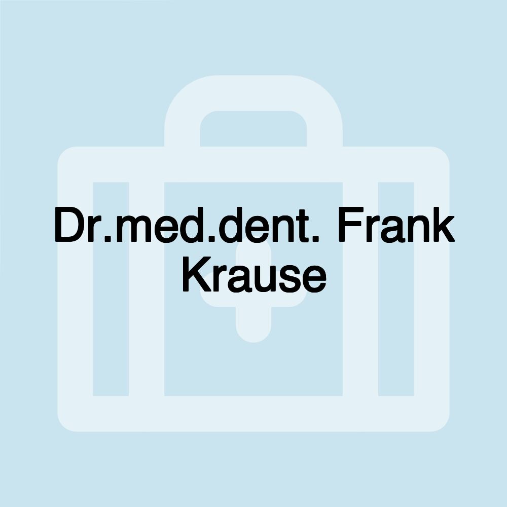 Dr.med.dent. Frank Krause