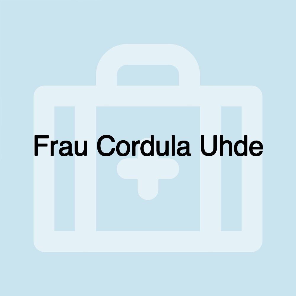 Frau Cordula Uhde