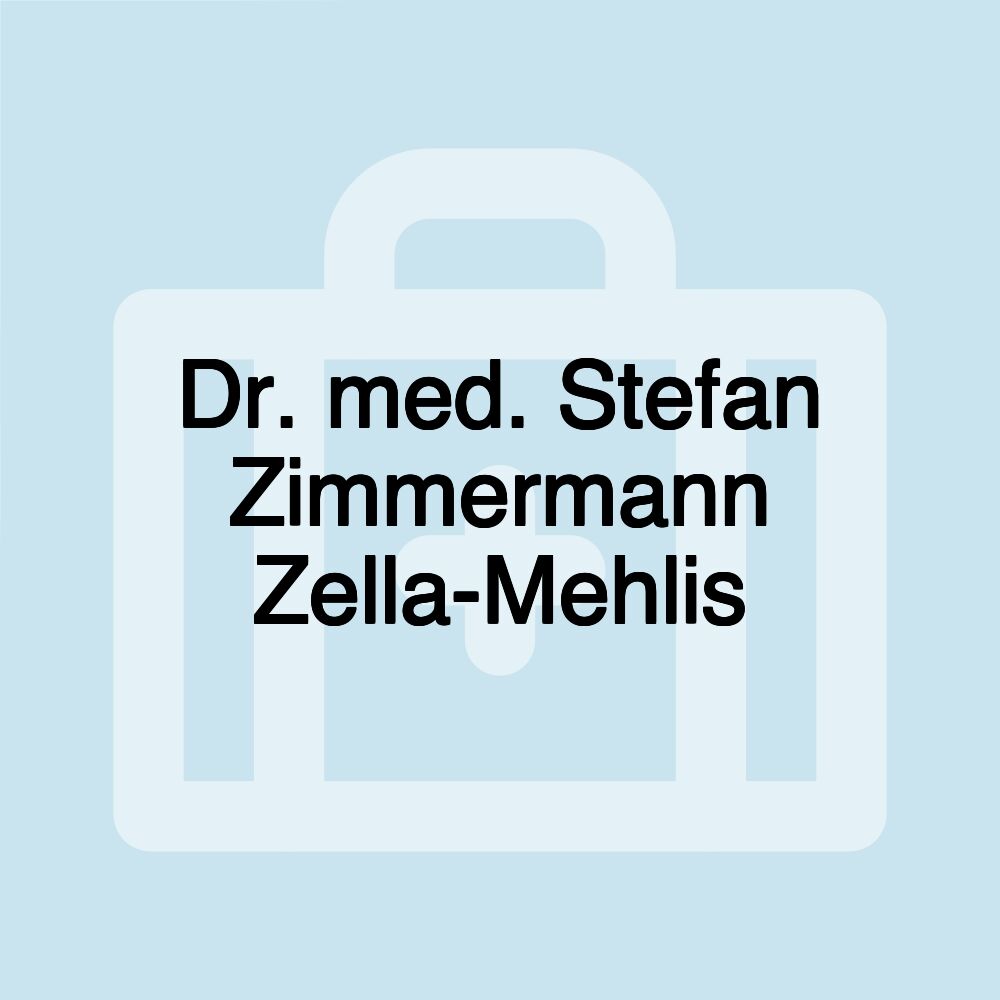 Dr. med. Stefan Zimmermann Zella-Mehlis