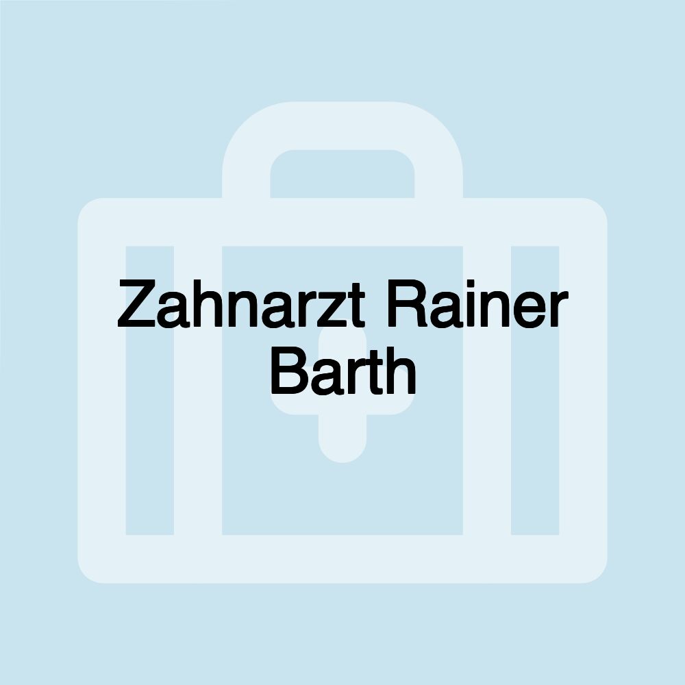 Zahnarzt Rainer Barth