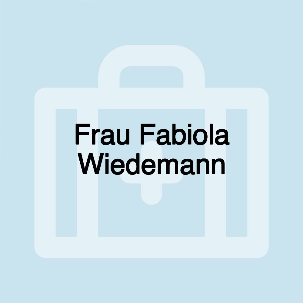 Frau Fabiola Wiedemann