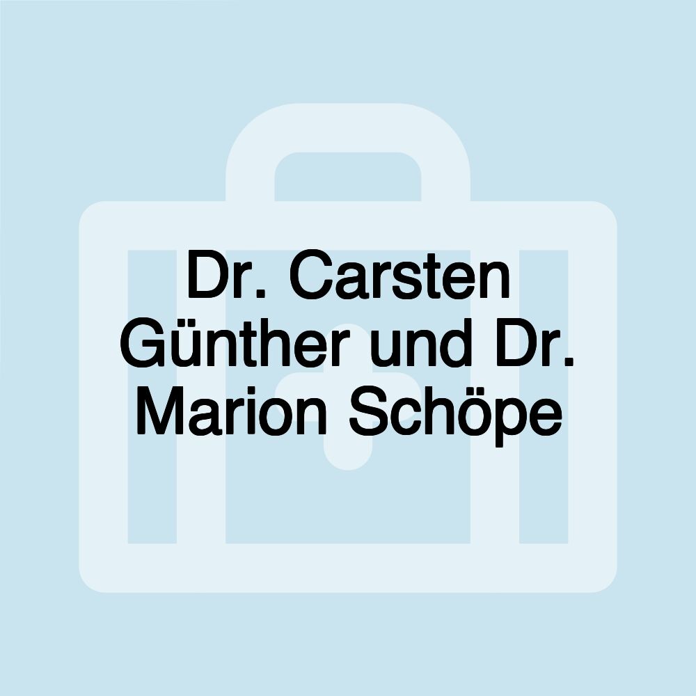 Dr. Carsten Günther und Dr. Marion Schöpe