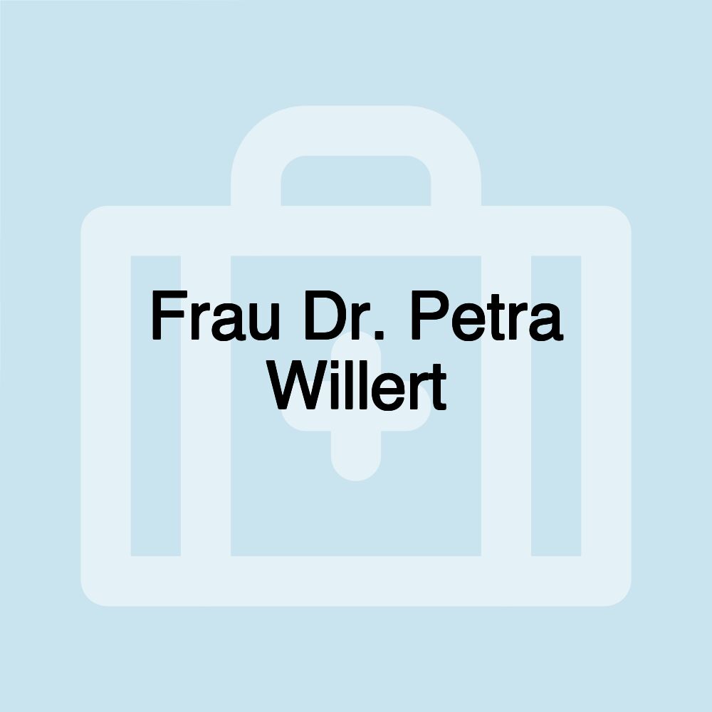 Frau Dr. Petra Willert
