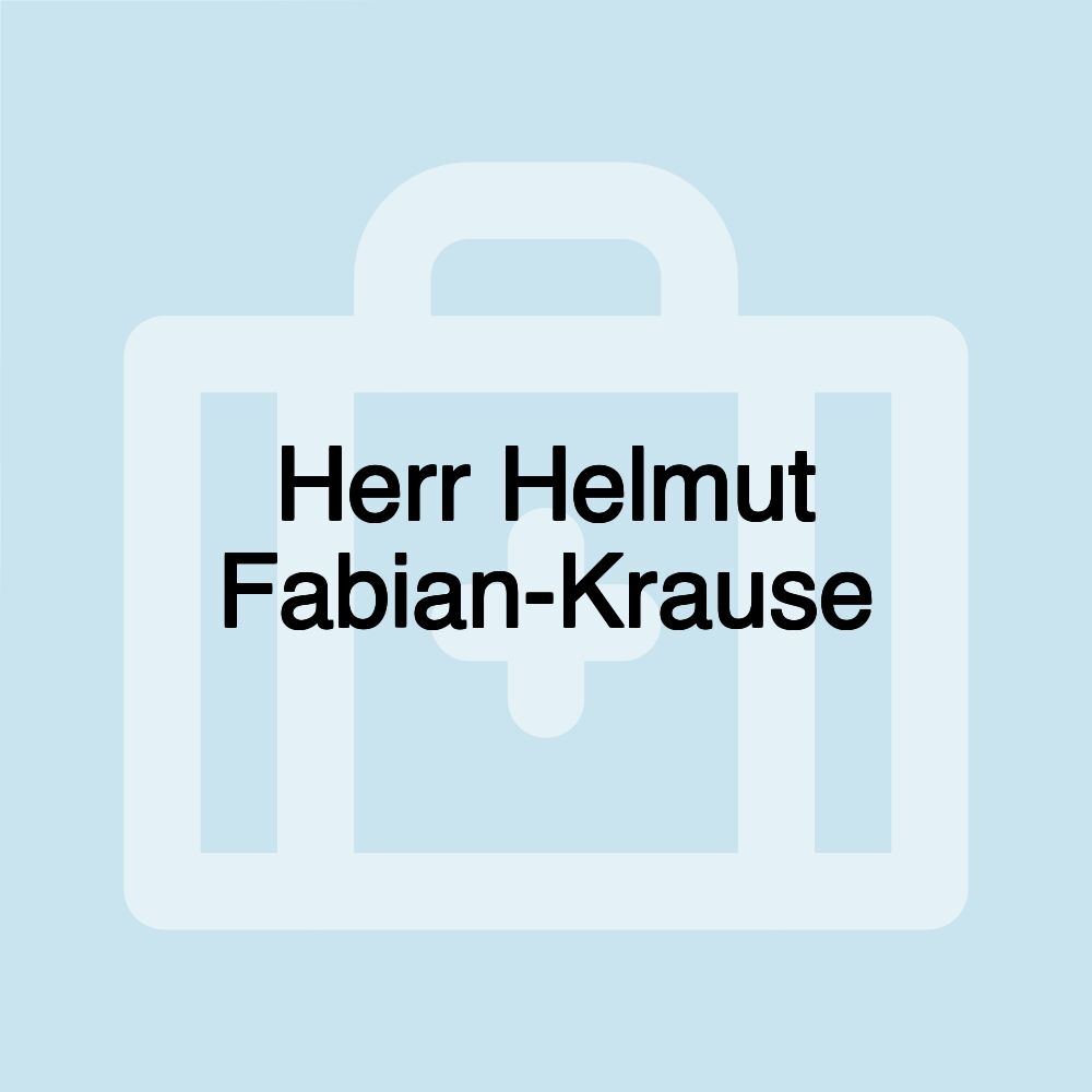 Herr Helmut Fabian-Krause