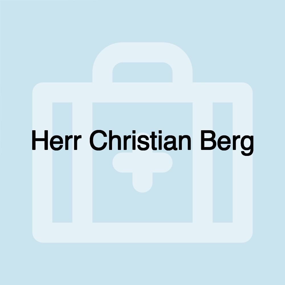 Herr Christian Berg