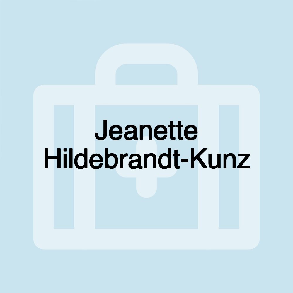 Jeanette Hildebrandt-Kunz