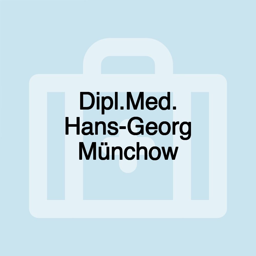Dipl.Med. Hans-Georg Münchow