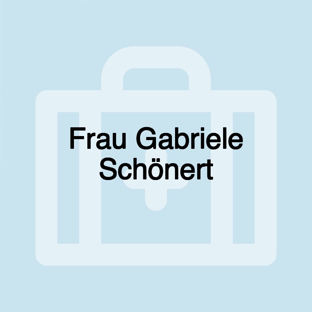 Frau Gabriele Schönert