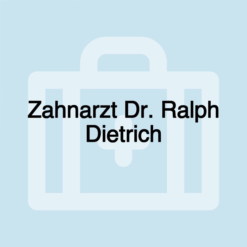 Zahnarzt Dr. Ralph Dietrich