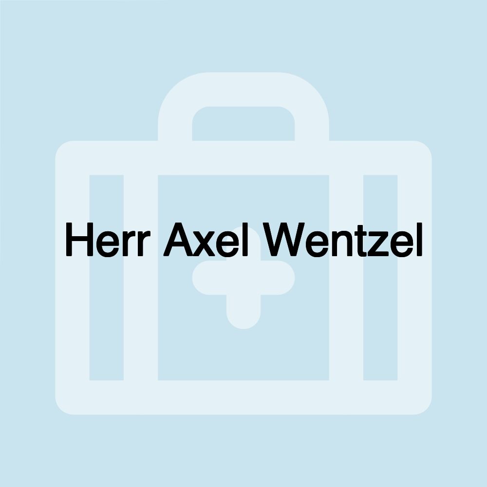 Herr Axel Wentzel