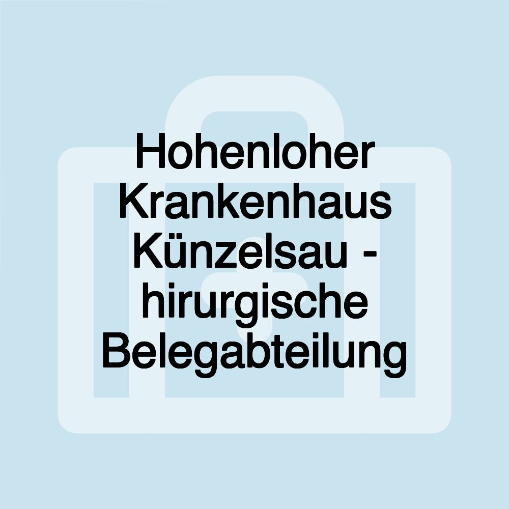 Hohenloher Krankenhaus Künzelsau - hirurgische Belegabteilung