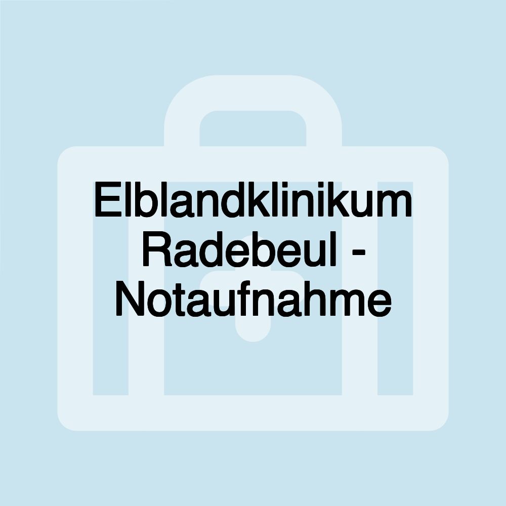 Elblandklinikum Radebeul - Notaufnahme