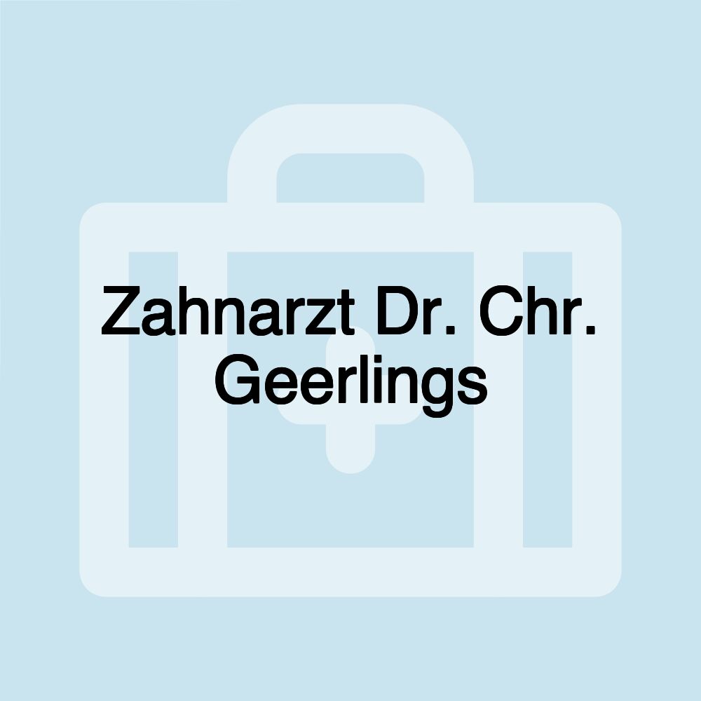 Zahnarzt Dr. Chr. Geerlings