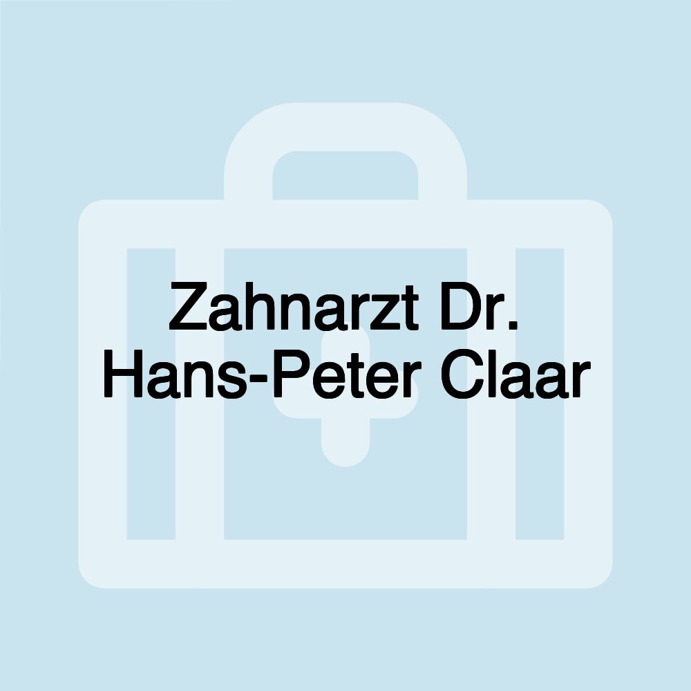 Zahnarzt Dr. Hans-Peter Claar